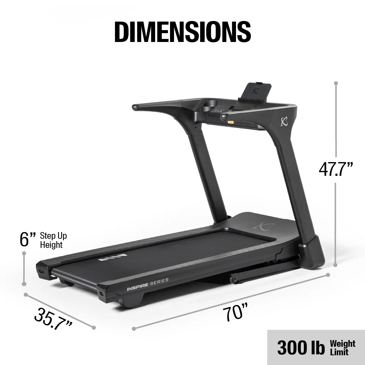 INSPIRE SERIES T4 FOLDING TREADMILL - Image 9